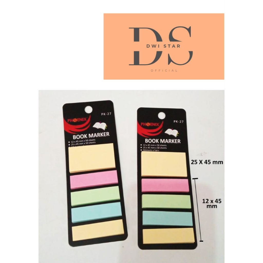 

Pad Book Maker/Post it Sticky Notes /Penanda Kertas Buku/Book Maker Phoenix PK -27 original
