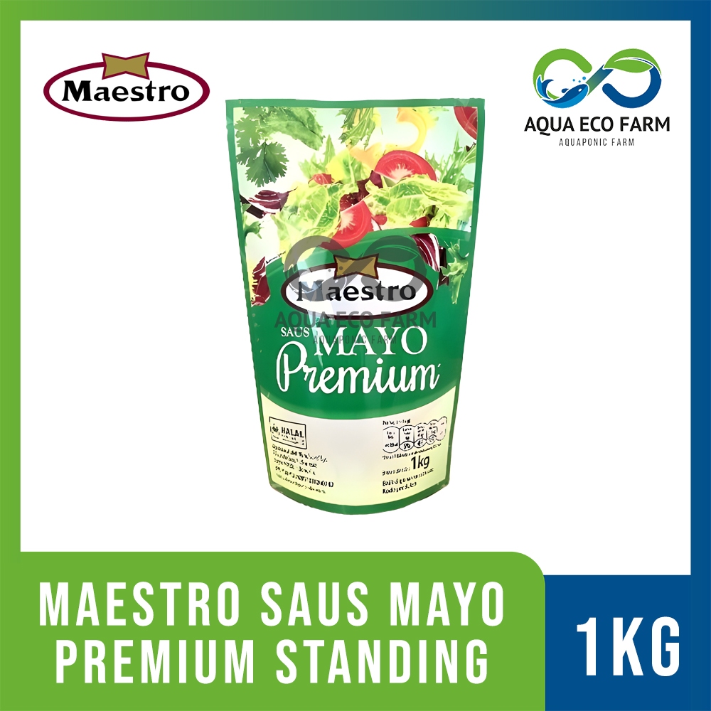 

[Aqua Eco Farm] Maestro Mayonnaise Light 1 kg Salad Dressing Mayonais Mayo Bandung