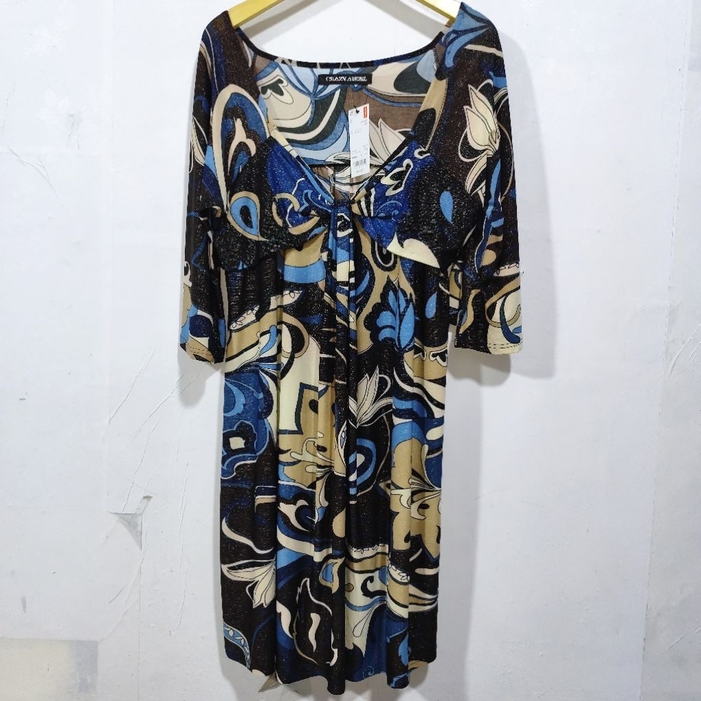 crazy angel - midi dress perempuan wanita