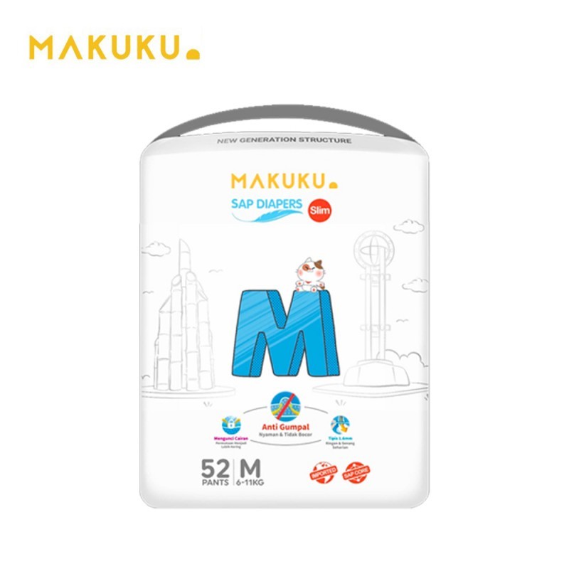 pampers makuku slim pants m52