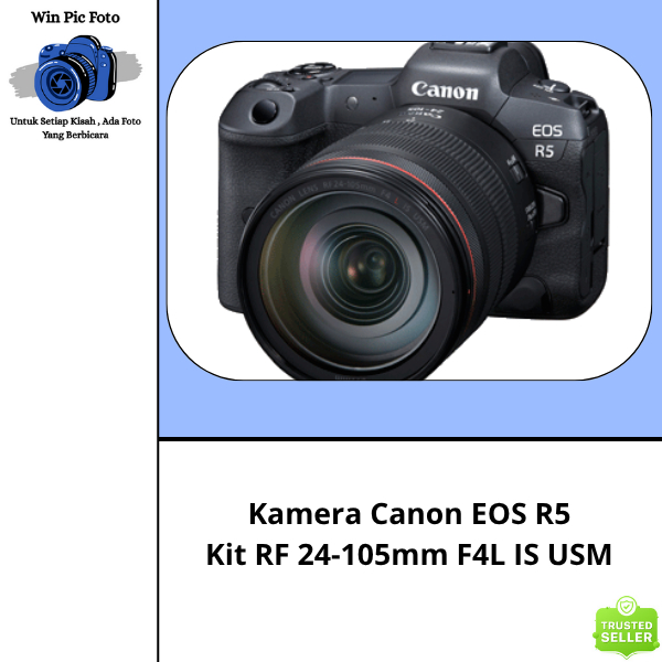 Kamera Canon Eos R5 Kit RF 24-105mm F4L IS USM /Canon Eos R5 Body Only / r5 / eos r 5
