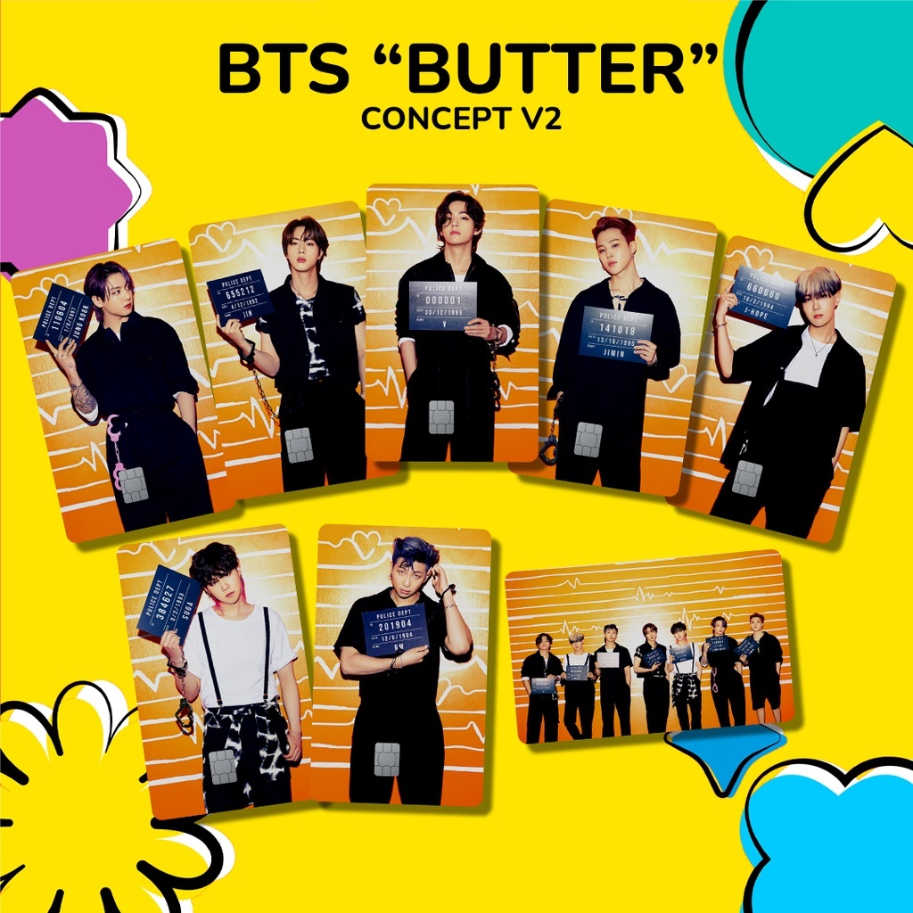 

GARSKIN / STICKER KARTU ATM / SKIN KARTU ATM BTS BUTTER Ver 4 SPECIAL / EMONEY / FLAZZ / Tapcash/ Jaklingko/ KRL. DLL