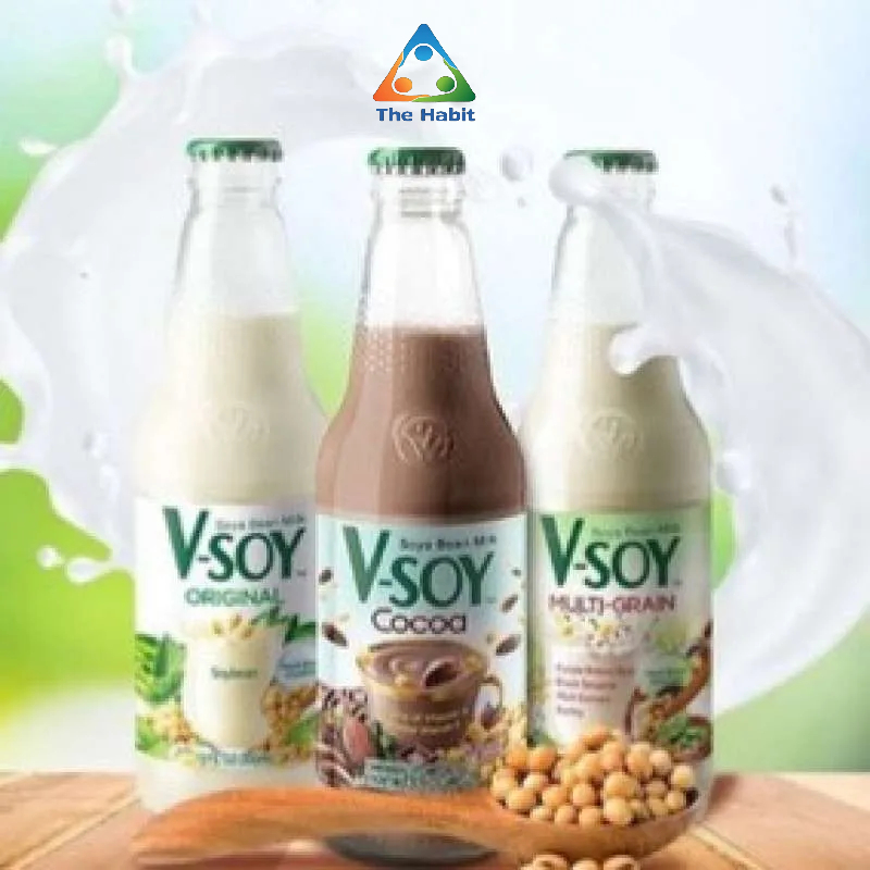 

(The Habit) VSoy susu kedelai botol kaca 300ml V-soy soya soy