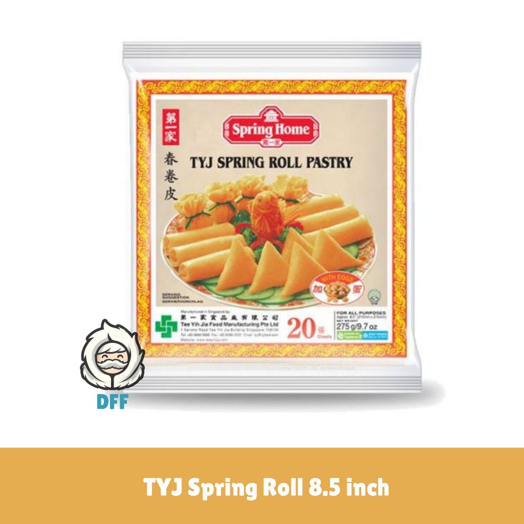 

TYJ Spring Roll 8,5inc (21,05cm) | Kulit Lumpia Garing 275gr | TYJ Spring Home Kulit Lumpia 275g