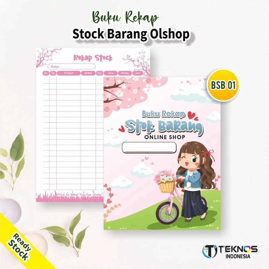 

BUKU REKAP STOCK BARANG - BUKU REKAP STOCK OLSHOP - BSB 01