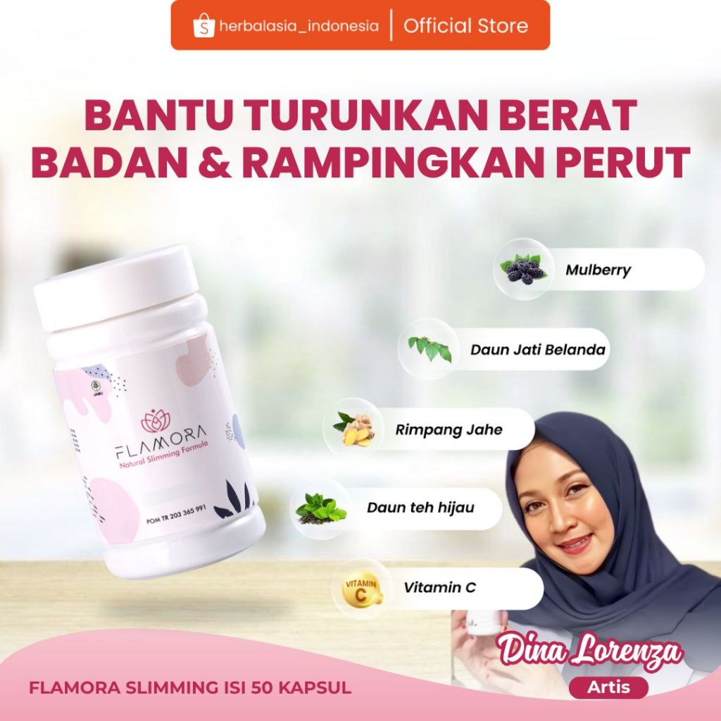 Flamora Slimming Bantu Turunkan Berat Badan & Rampingkan Perut | Kapsul Isi 50