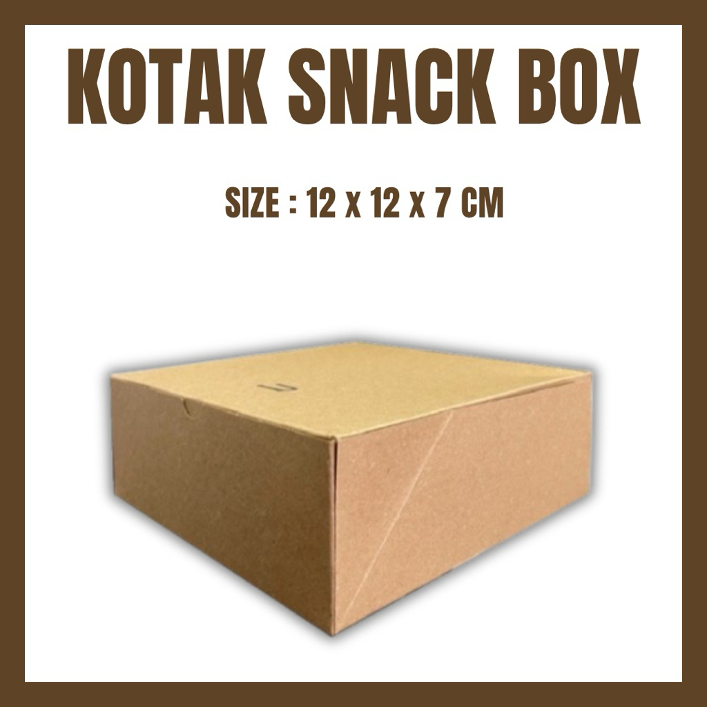 

Kemasan 12 x 12 x 7 cm Dus Snack Kotak Kemasan Polos TERMURAH non laminasi