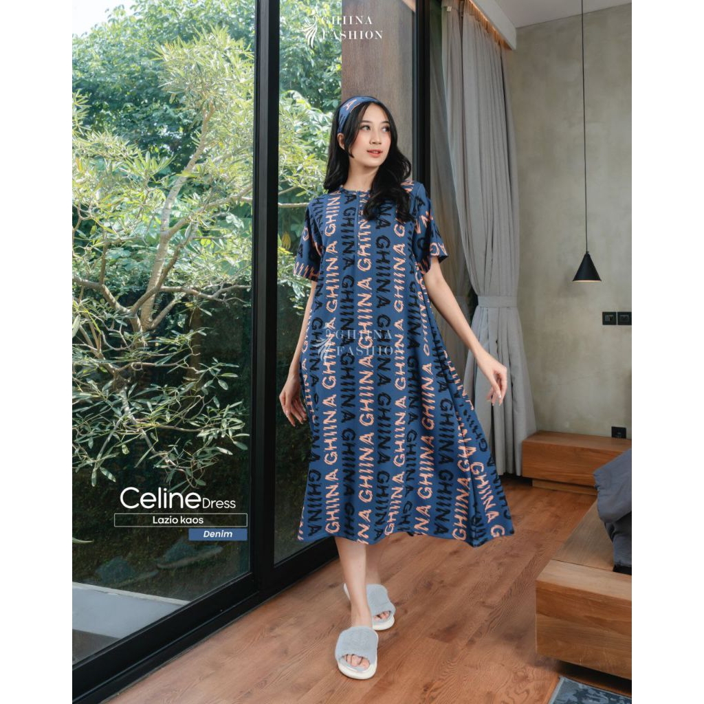 CELINE DRESS GHIINA FASHION//HOMEDRESS GHIINA//DASTER DAILY//DASTER MOTIF BUSUI