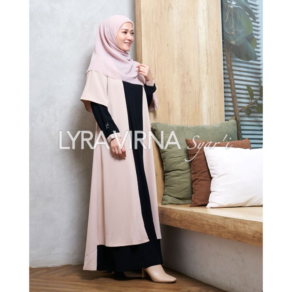 Safa Nude Black Abaya (abaya only)