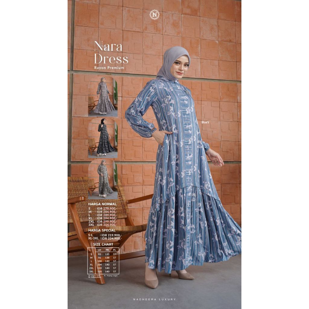 NEW BEST✓✓ NARA MIDI & DRESS BY NADHEERA LUXURY ✨