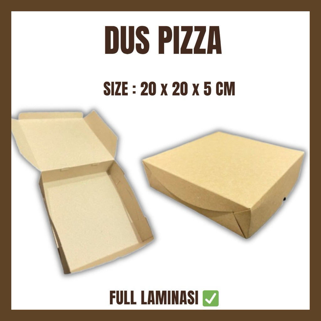 

Dus Pizza 20 x 20 x 5 CM 325 gsm Full Laminasi Super kokoh Harga termurah Terlaris