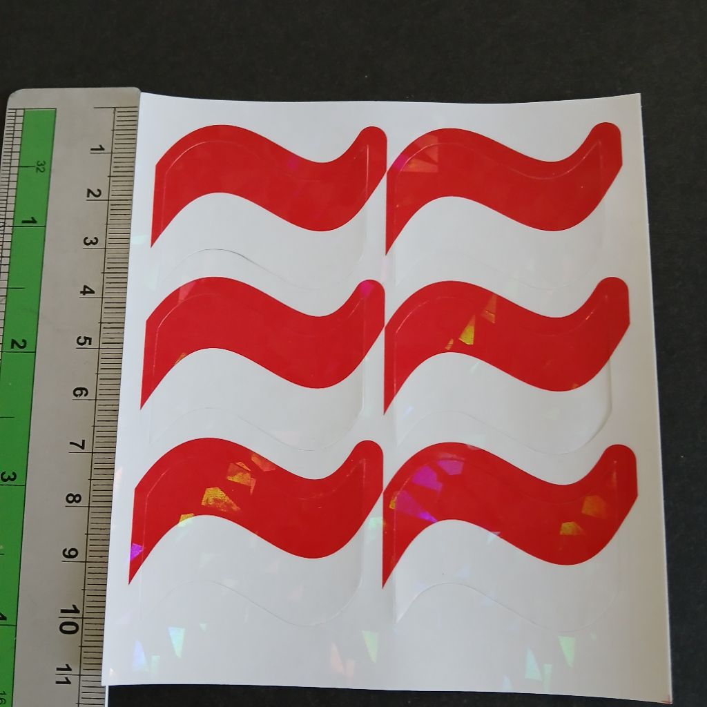 

stiker holo agustusan 10 lbr 9x9cm (@6pcs) merah putih