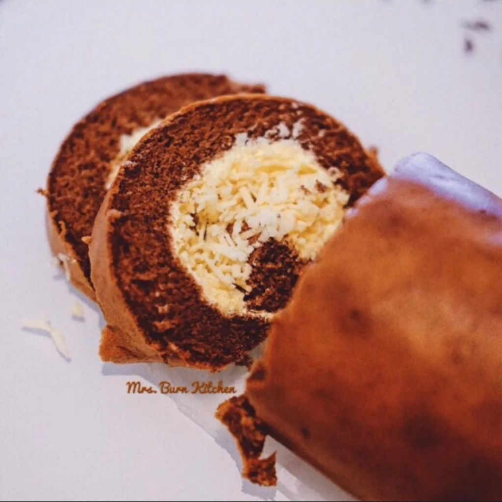 

choco roll cake bolu gulung coklat