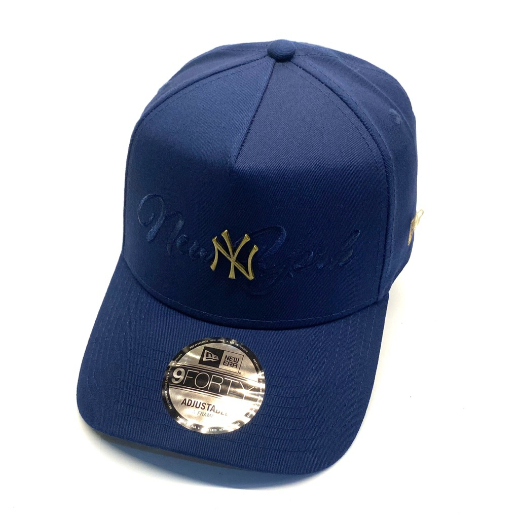 New Era Cap 9Forty A-Frame MLB NY New York Yankees Metal Crest Dark Navy