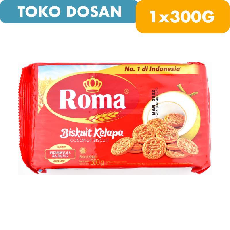 

Roma Biskuit Kelapa 300g EXP 2026 [Tanpa min pembelian]