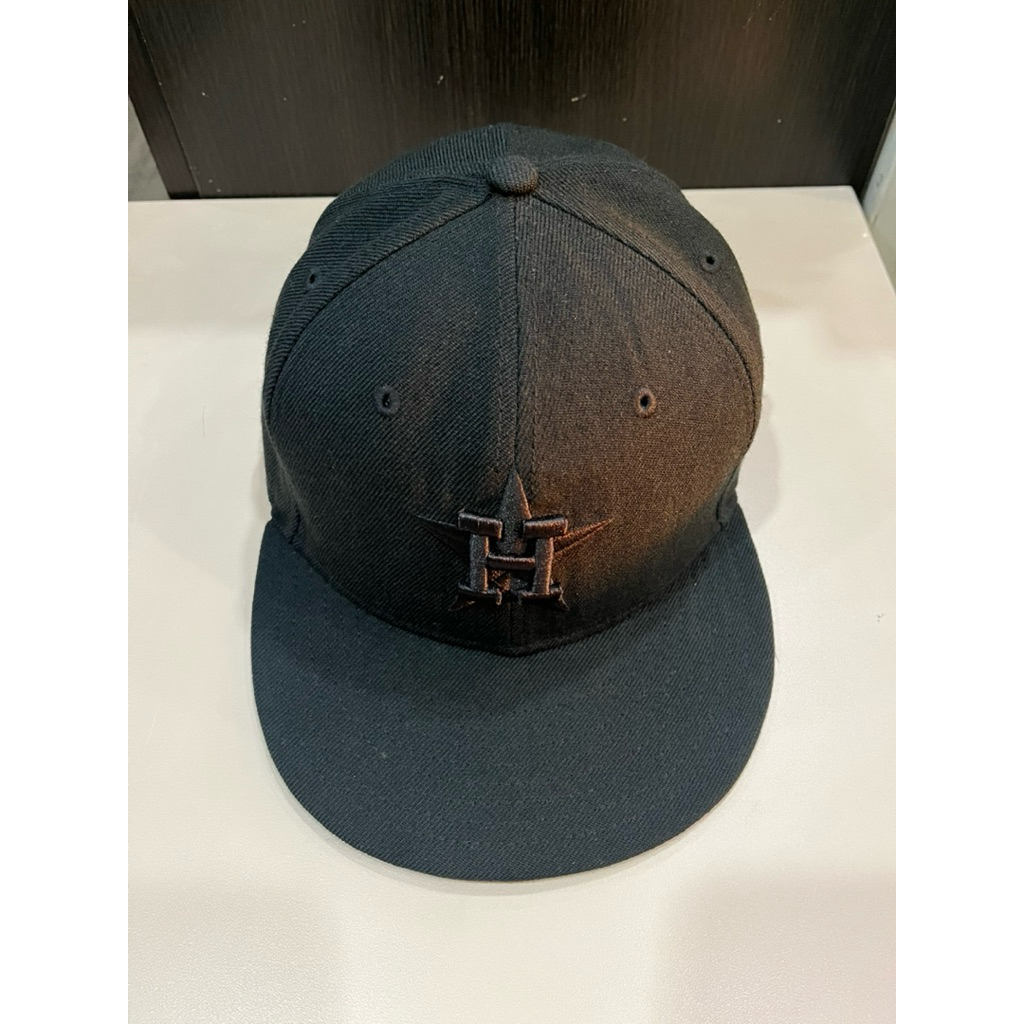 Topi New Era Houston Astros Second Good Condition Original 59Fifty Size 71/2 Black on Black