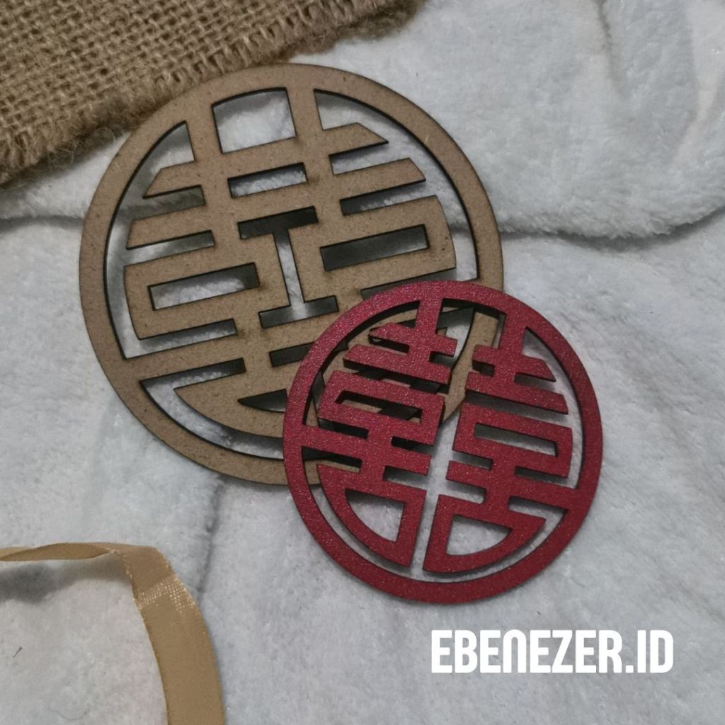 Shuang Xi Hiasan Sangjit Dekorasi Seserahan Akrilik / Dekorasi Sangjit