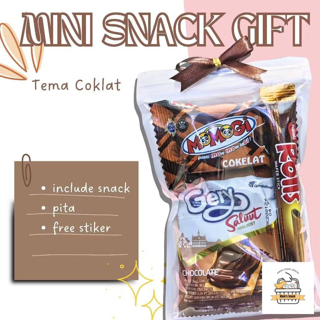 

ready stok - mini gift Snack Tema Coklat/ mini gift/ hampers Snack/ Snack ultah/ freebie Snack