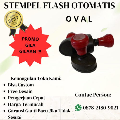 

STEMPEL FLASH OTOMATIS OVAL