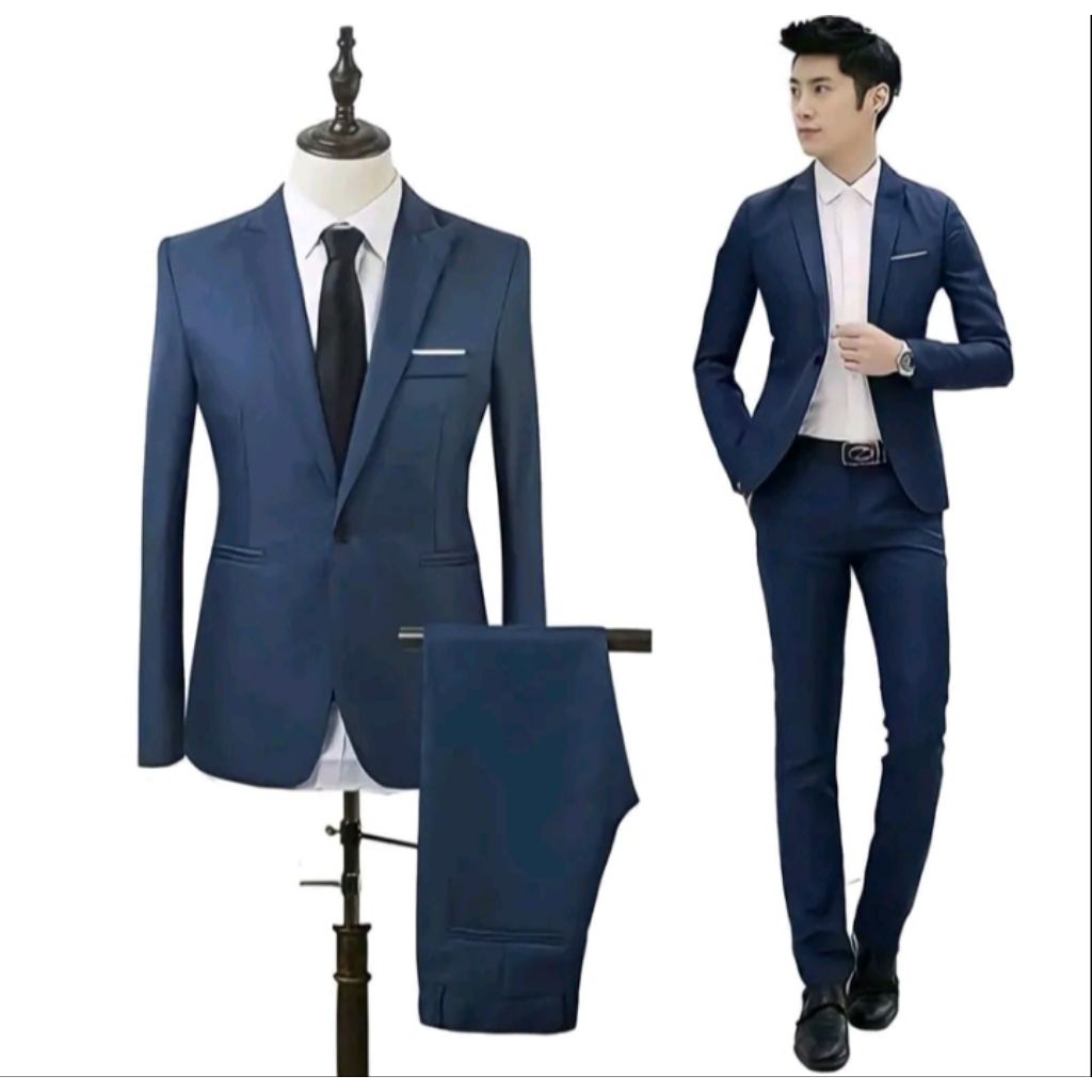 Setelan jas blazer Slim Fit pria