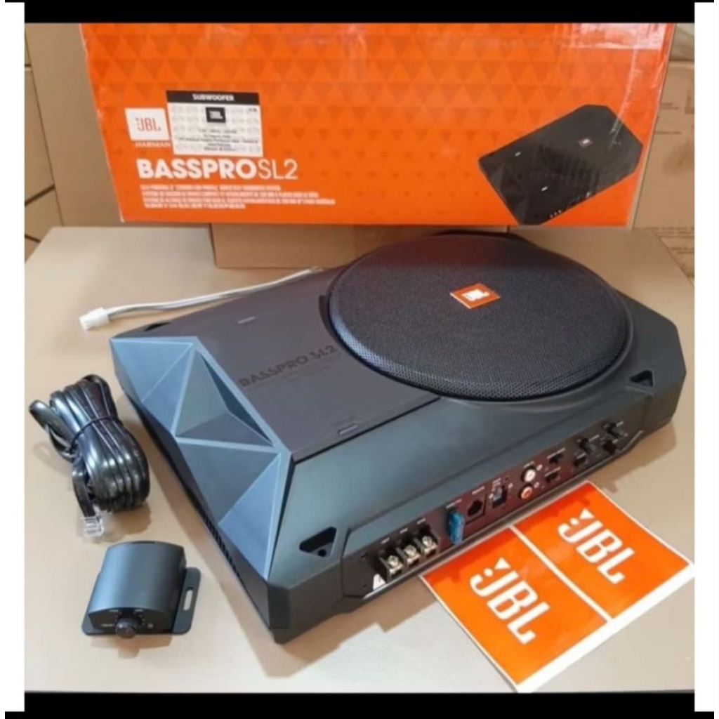 Original Subwoofer Kolong JBL BASSPRO SL2 Lengkap Bass kontrol