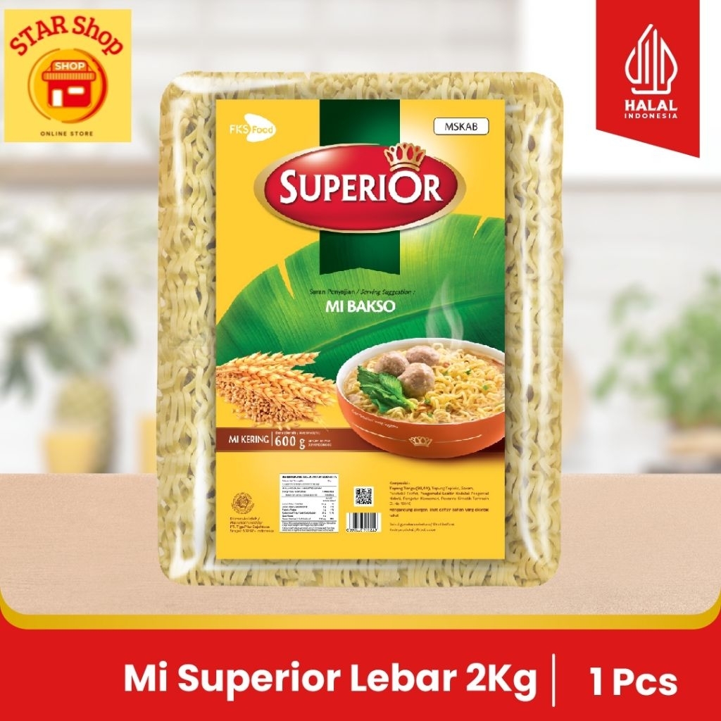 

Mi Superior Keriting - Mie Bakso - 1 Bal - 40 Keping - 50gr