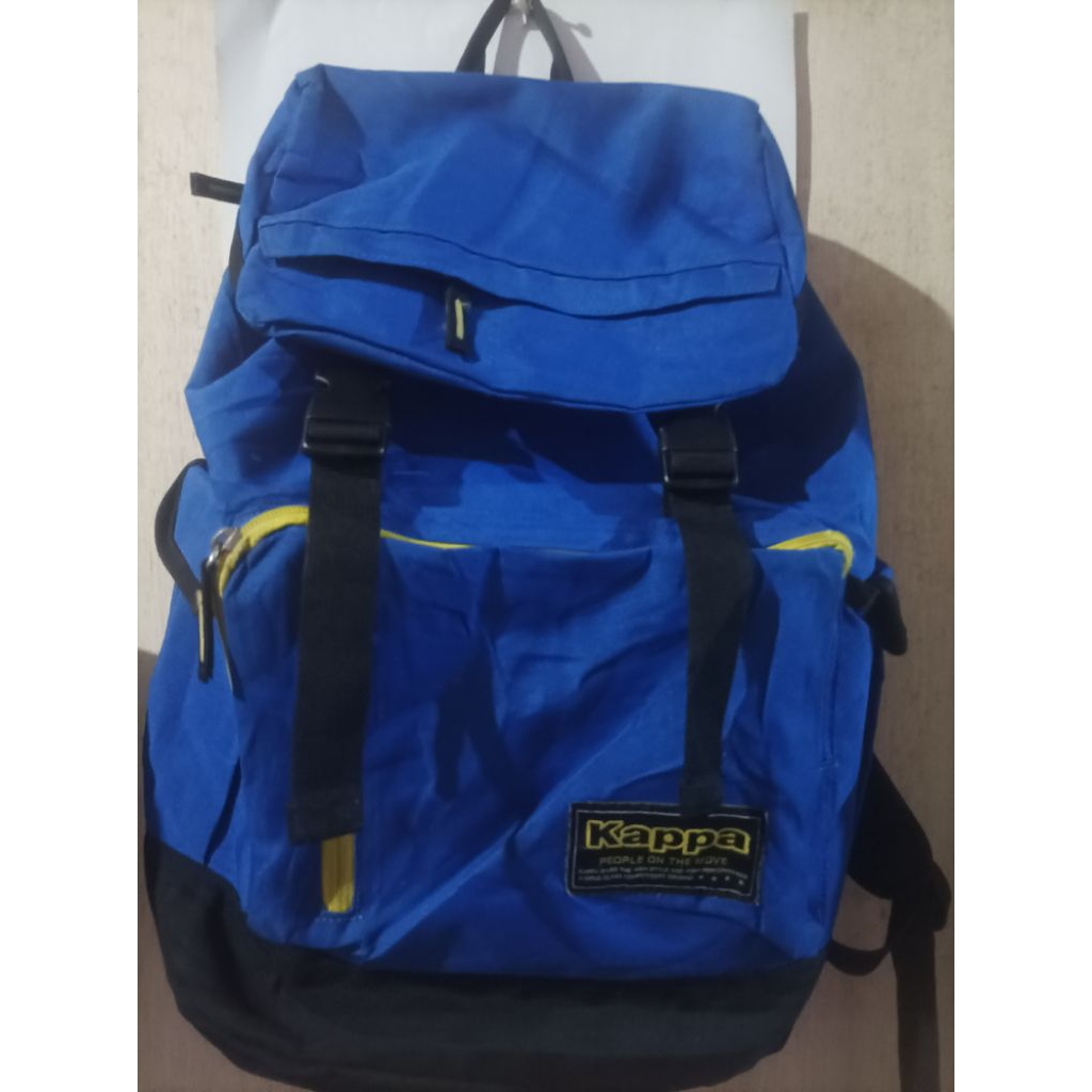 Ransel outdoor Kanvas Kappa Biru 30 liter Preloved