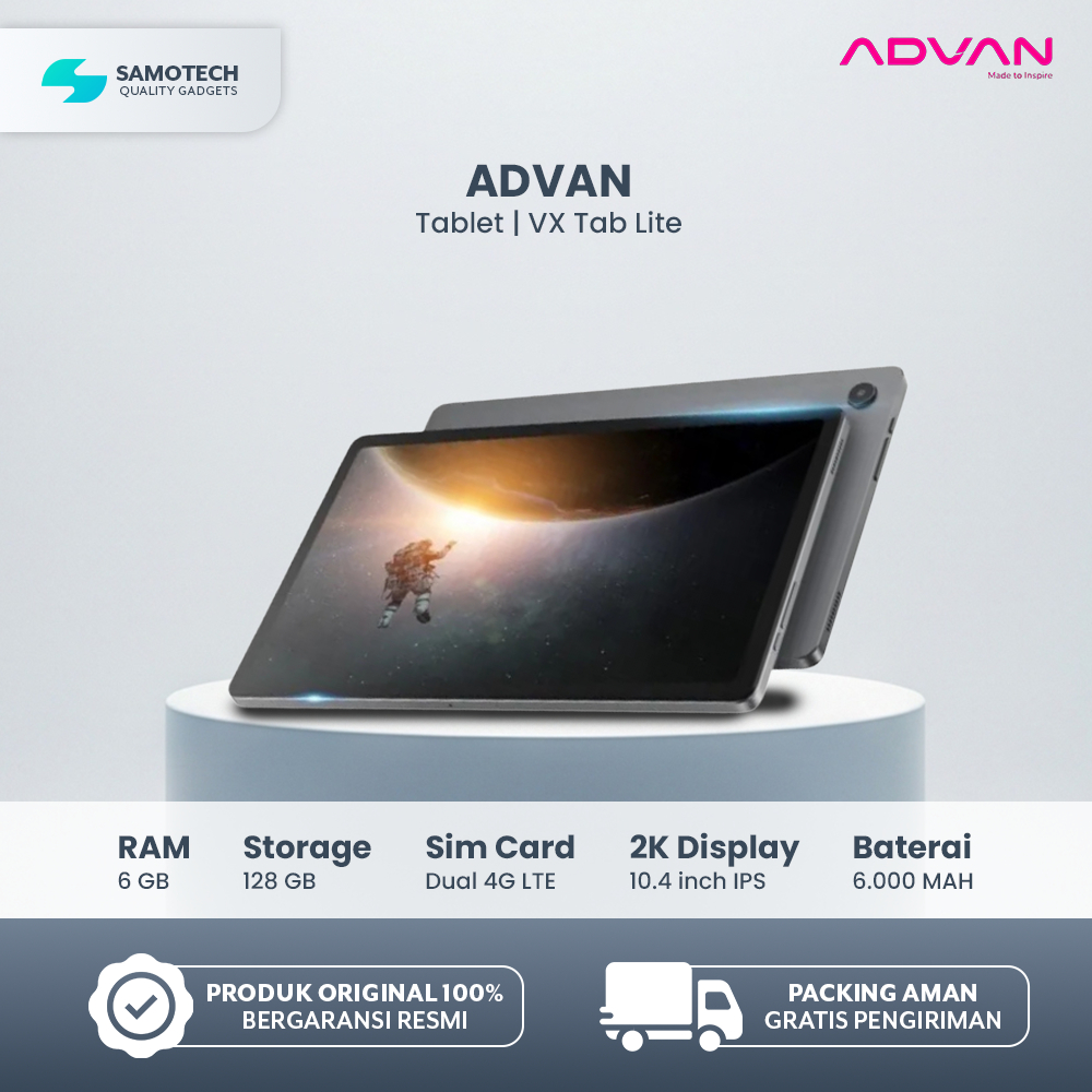 ADVAN TAB VX LITE 10.4” Octa Core 2.0Ghz TABLET Android Dual SIM Card 4G LTE | Tablet Advan