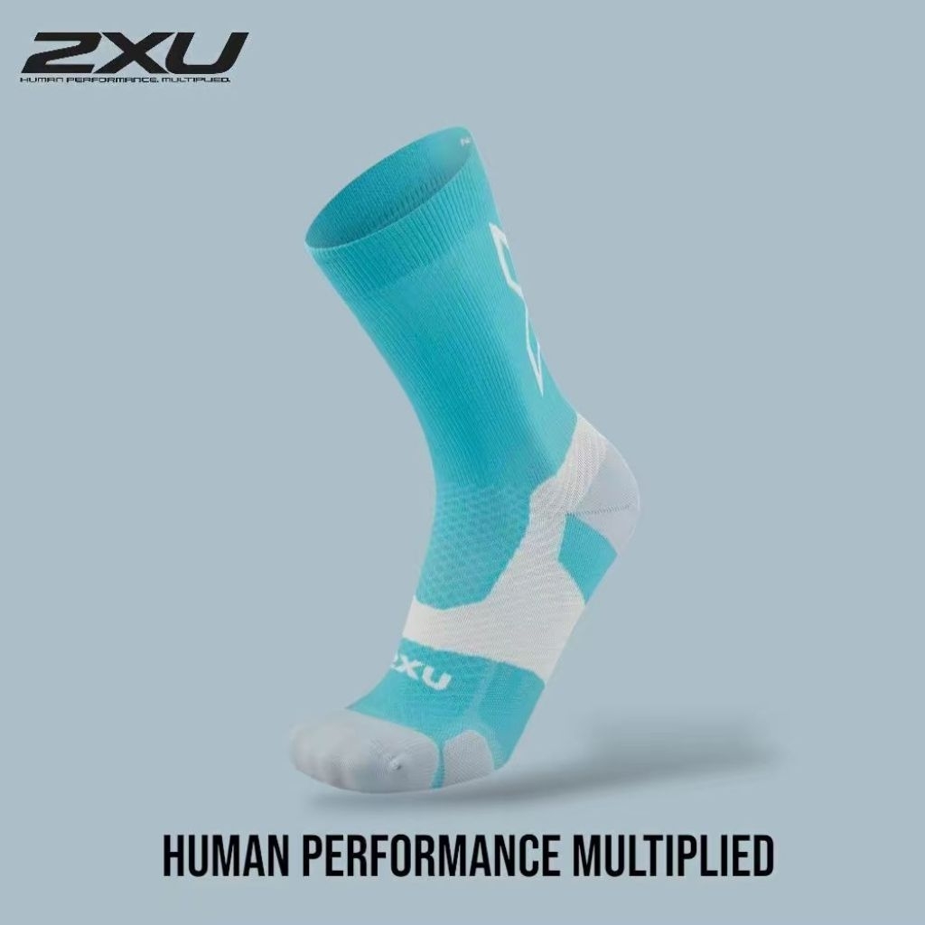 2xu Vectr Light Cushion Crew Socks Moonstone Black