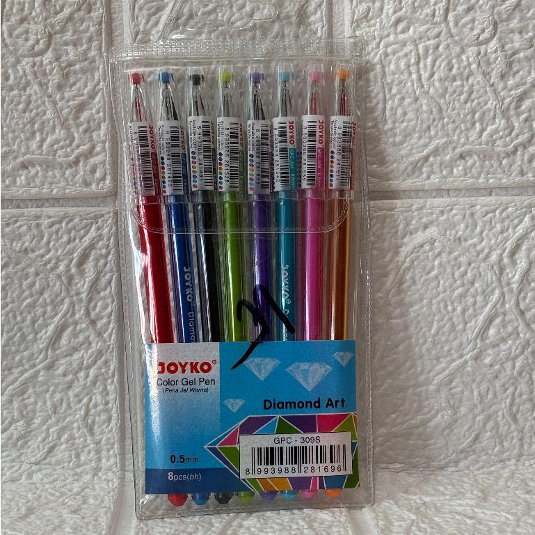 

Pena Joyko Color Gel Pen Diamond Art 0.5 mm 8 Warna GPC-309S