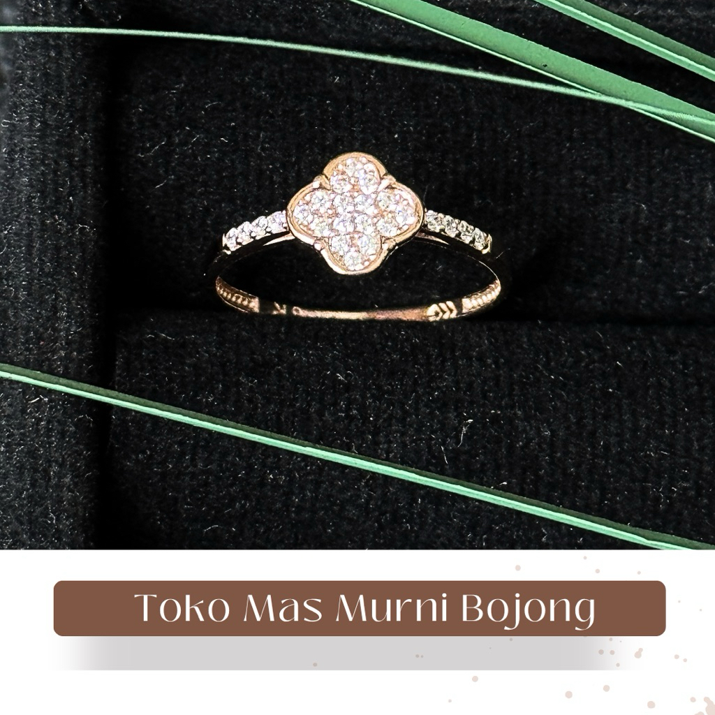 cincin emas model panklip permata 6K toko mas murni