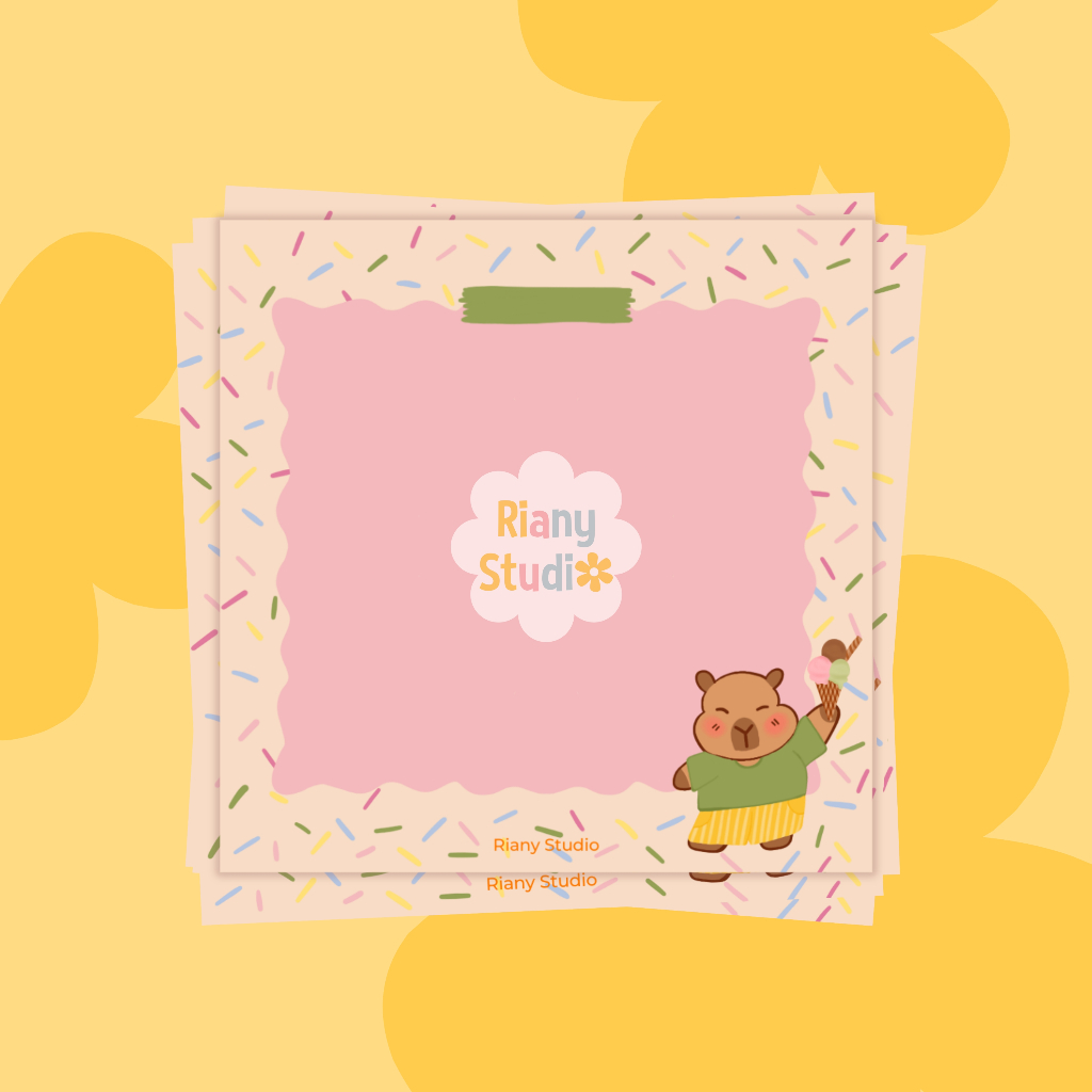 

Riany Studio - Memopad Capybara Ice Cream 7x7