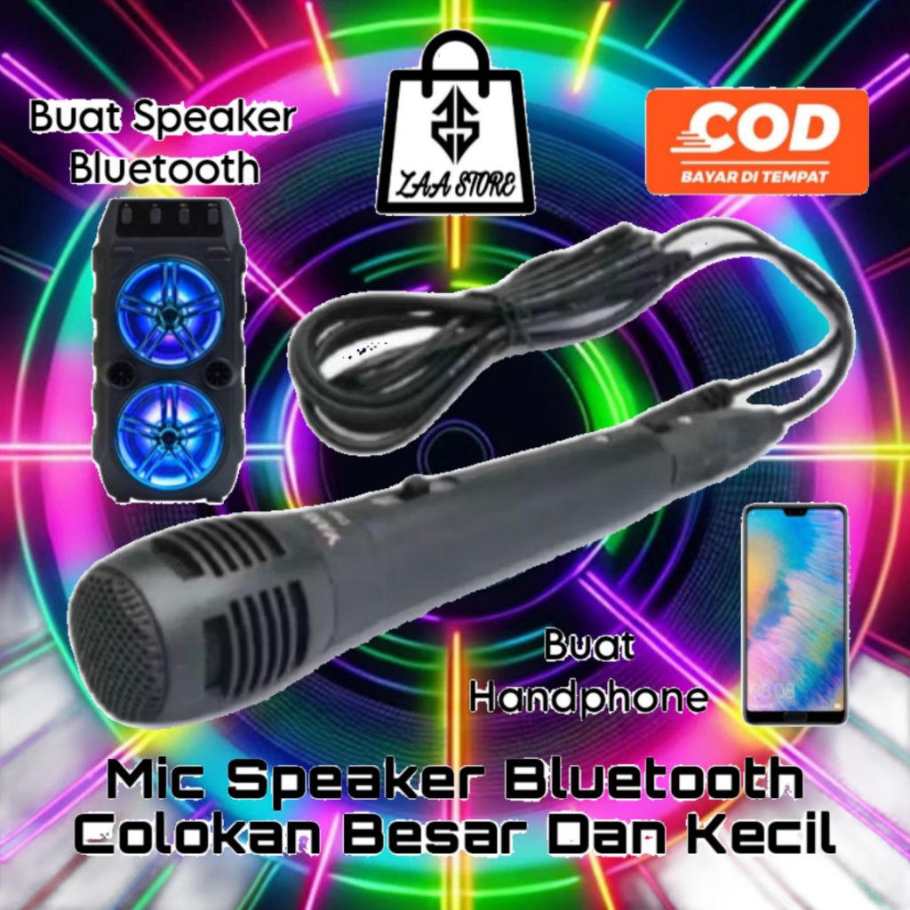 Mic Speaker Bluetooth Colokan Besar Kecil