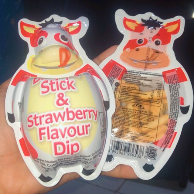 

Biskitop Biscuits stik Dip sapi rasa strowberry