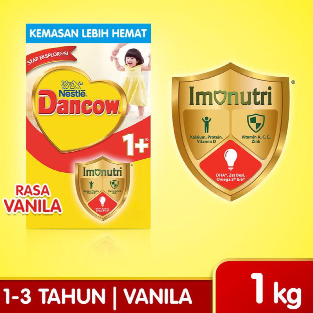 Dancow 1+ Susu Pertumbuhan Rasa Vanila 1-3 Tahun Box 1 kg