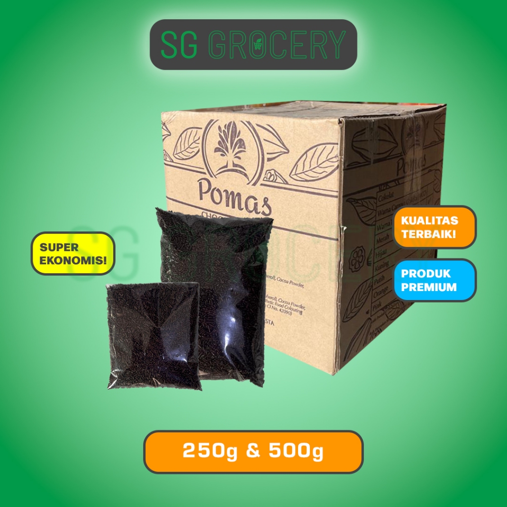 

Meses Cokelat Ekonomis POMAS kemasan repack 250 gram dan 500 gram - untuk baking, roti, pastry, bakery - TERMURAH!!