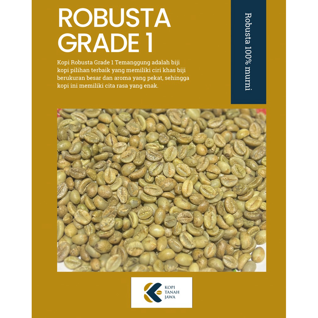 

[Biji Kopi]Green Bean Robusta Grade 1 Temanggung