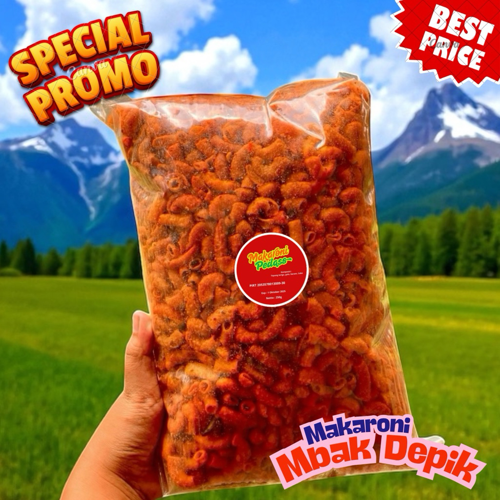 

Makaroni Pedas 1/4kg Rasa Autentik Buatan Khas Pedas Cocok untuk Hampers atau Parcel