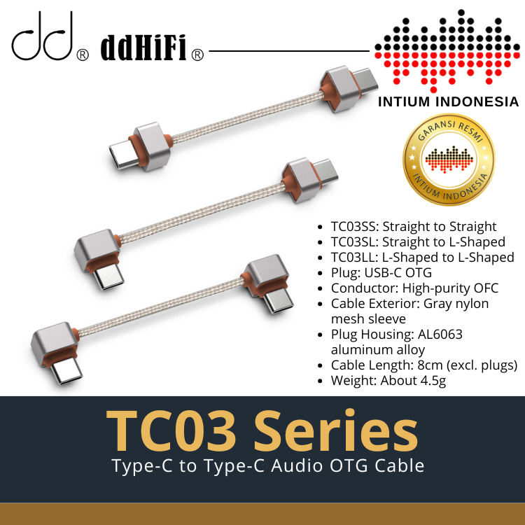 ddHiFi TC03SS / TC03SL / TC03LL USB-C OTG Audio Decoding Cable
