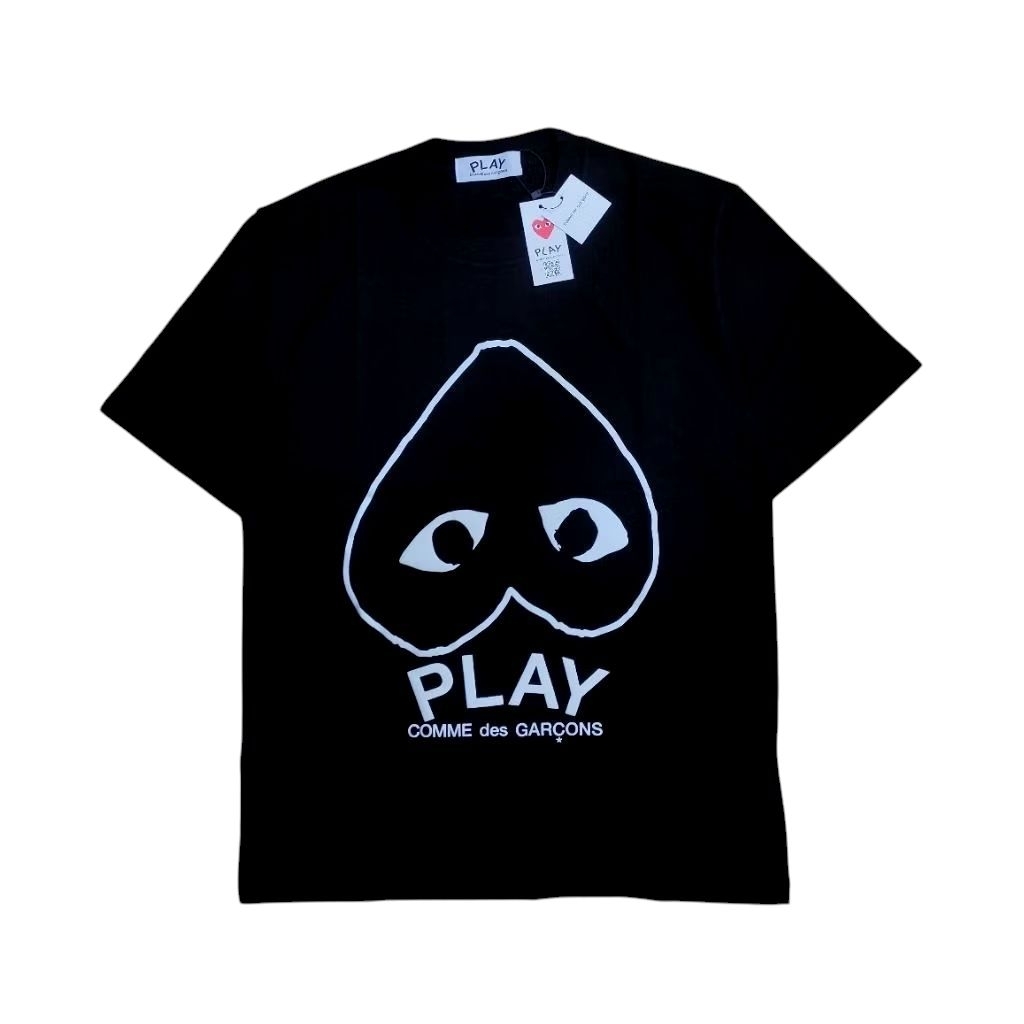 Kaos Oversize T-shirt Unisex Big logo Play CDG Cotton Combed 24s Premium Quality Fulltag and Label