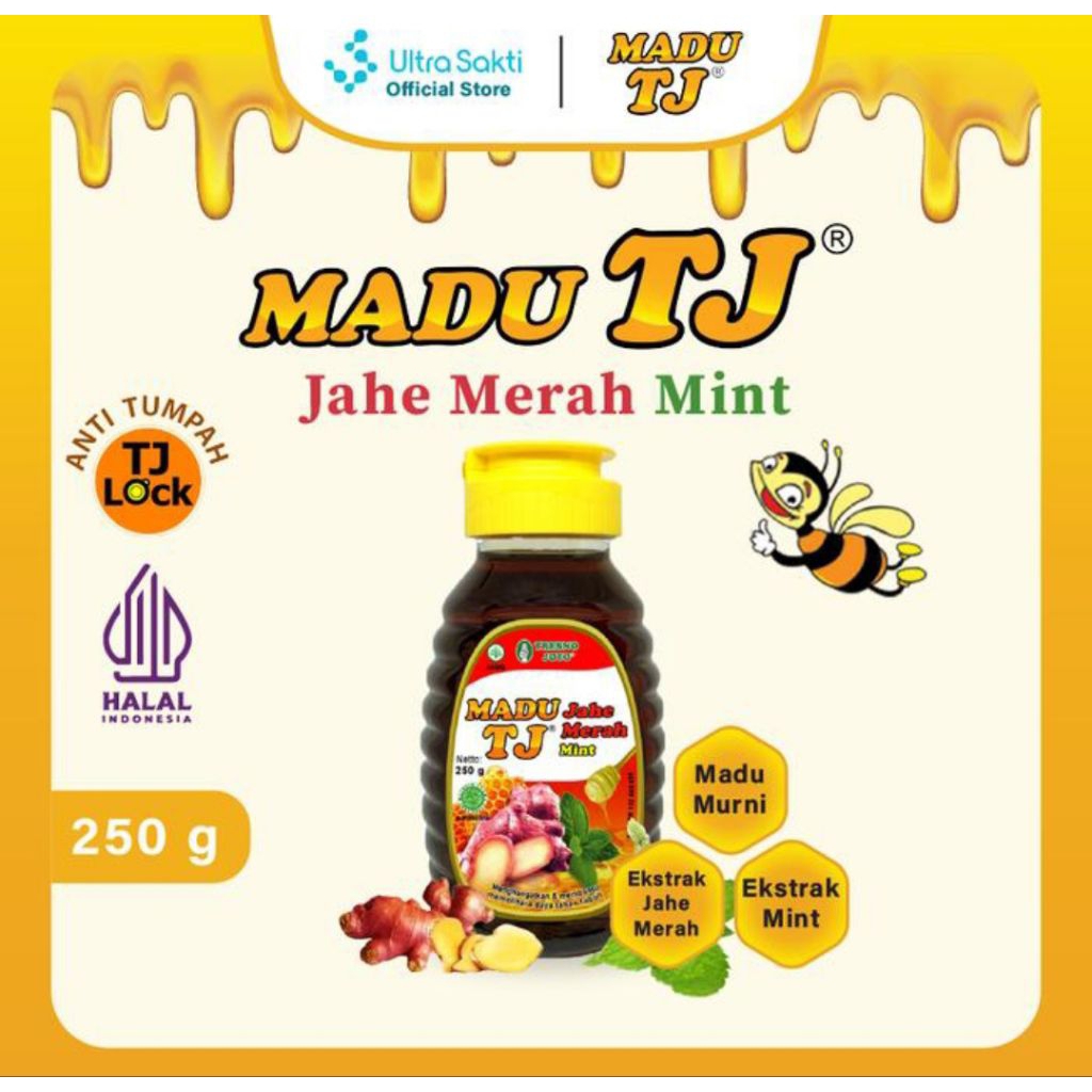 

Madu TJ Jahe Merah Mint 250gr - Menghangatkan & Menjaga Daya Tahan Tubuh