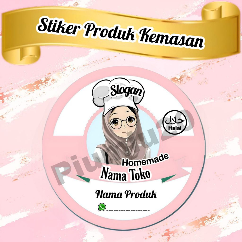 

(MINIMAL ORDER 100 PCS) Stiker cromo glossy untuk kemasan produk cemilan