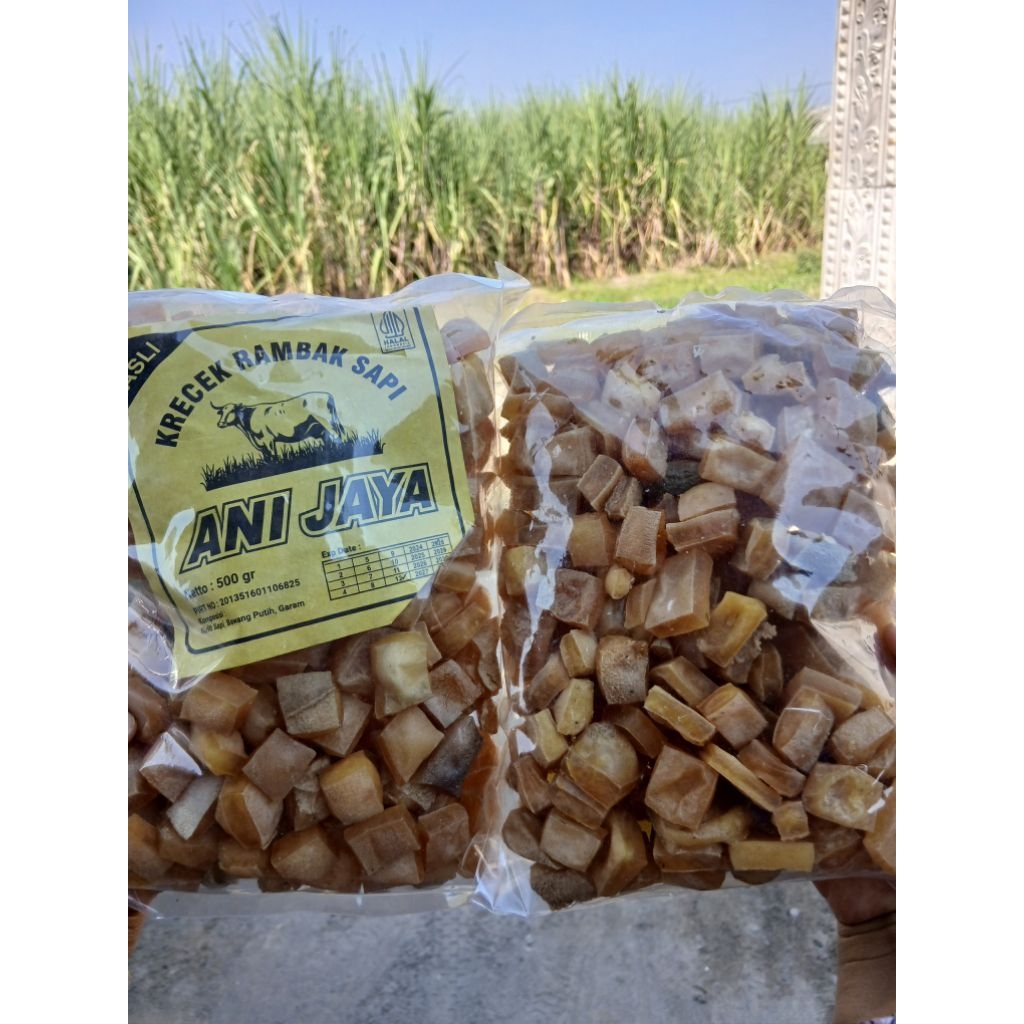 

krupuk krecek rambak kulit sapi mentah 500g