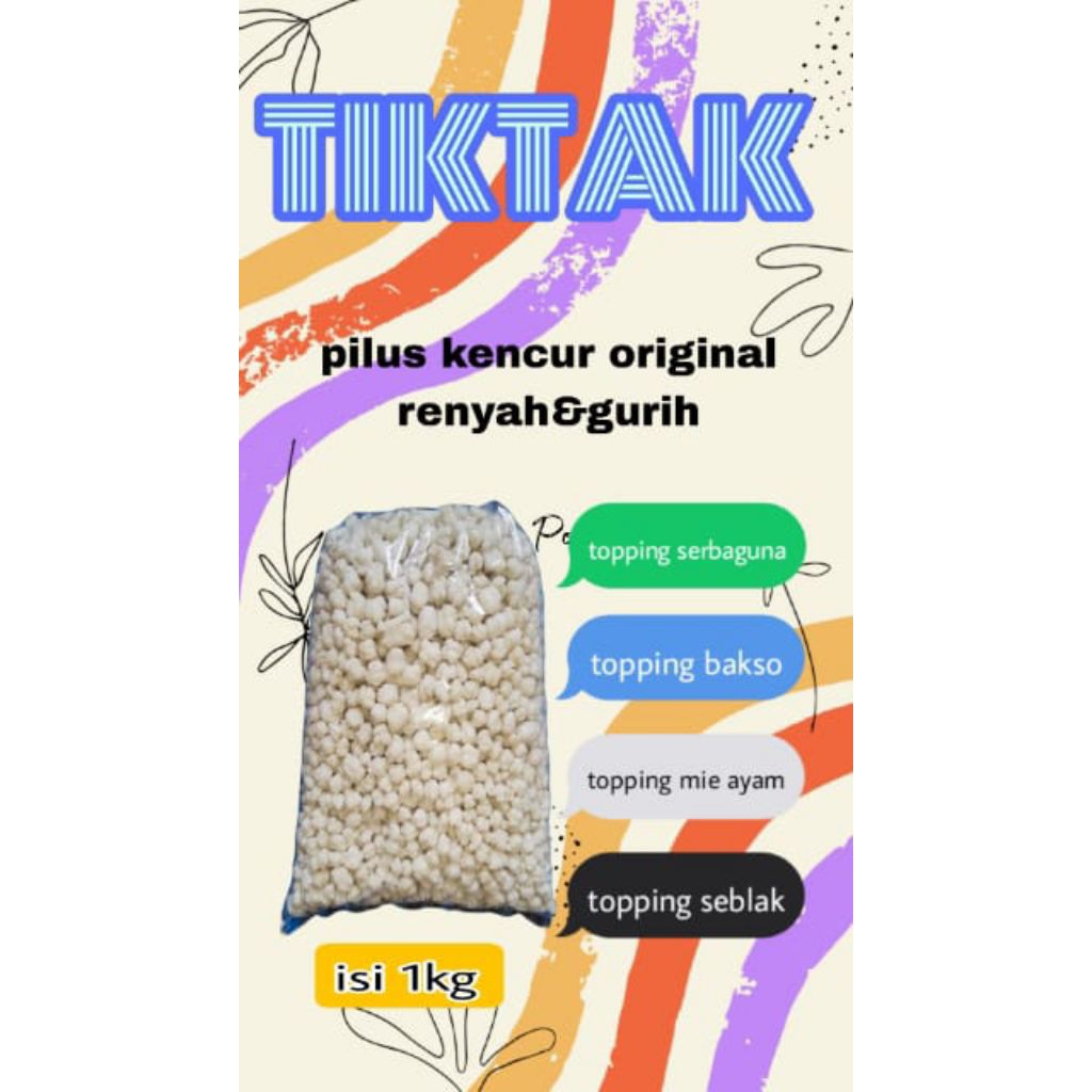 

pilus kencur/tiktak kencur renyah&gurih isi 1kg