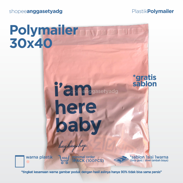 

Sablon Plastik Olshop Polymailer 30x40