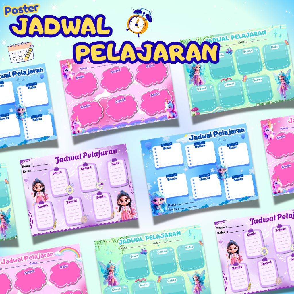

Poster Jadwal Pelajaran - Jadwal Sekolah