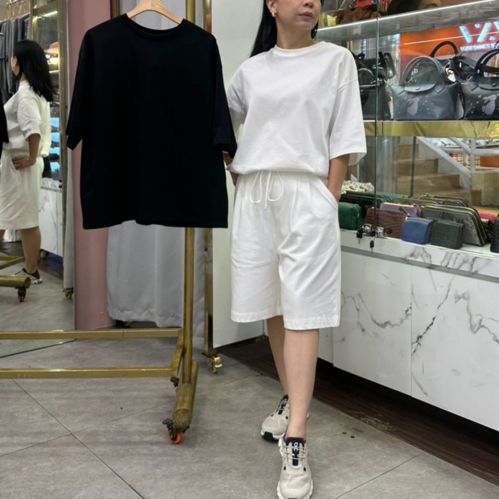 Marnovahome - Rome Setelan Celana Pendek Wanita Kaos Halus Premium