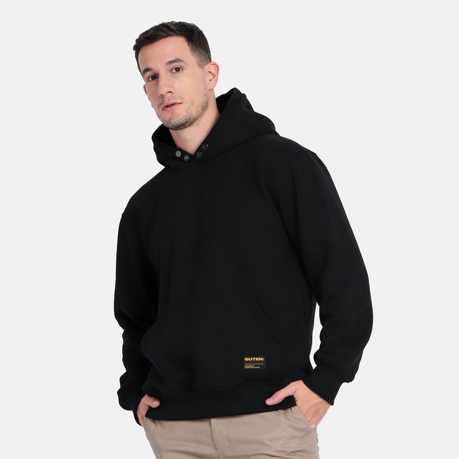 TERMURAH GUTEN INC - SWEATER HOODIE PRIA BLACK PRO