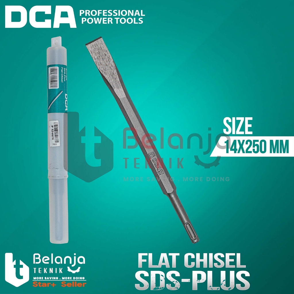 Flat Chisel SDS Hex 14x250mm DCA Mata Bobok Chisel Pipih SDS Hex 14 x 250MM