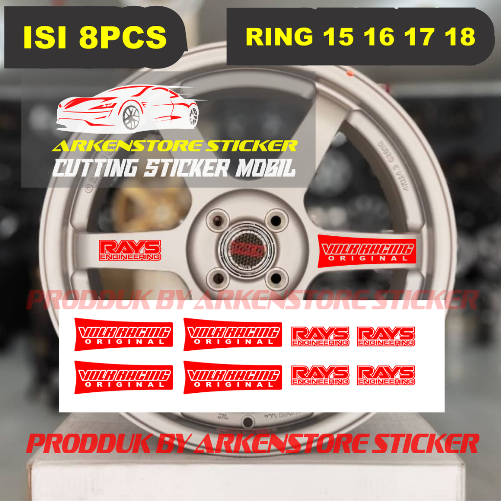 Sticker volk rays te37 stiker velk mobil rays enginiring stiker velk volk racing original te 37 ring